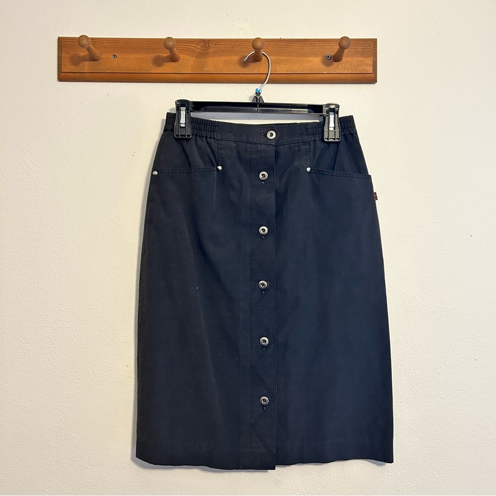 Vintage Jordache Cotton Blend Button-Front Pencil Skirt Size 6
